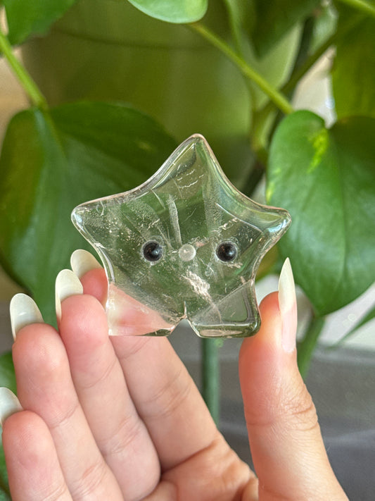 Super Clear Quartz Self Standing Star Friend