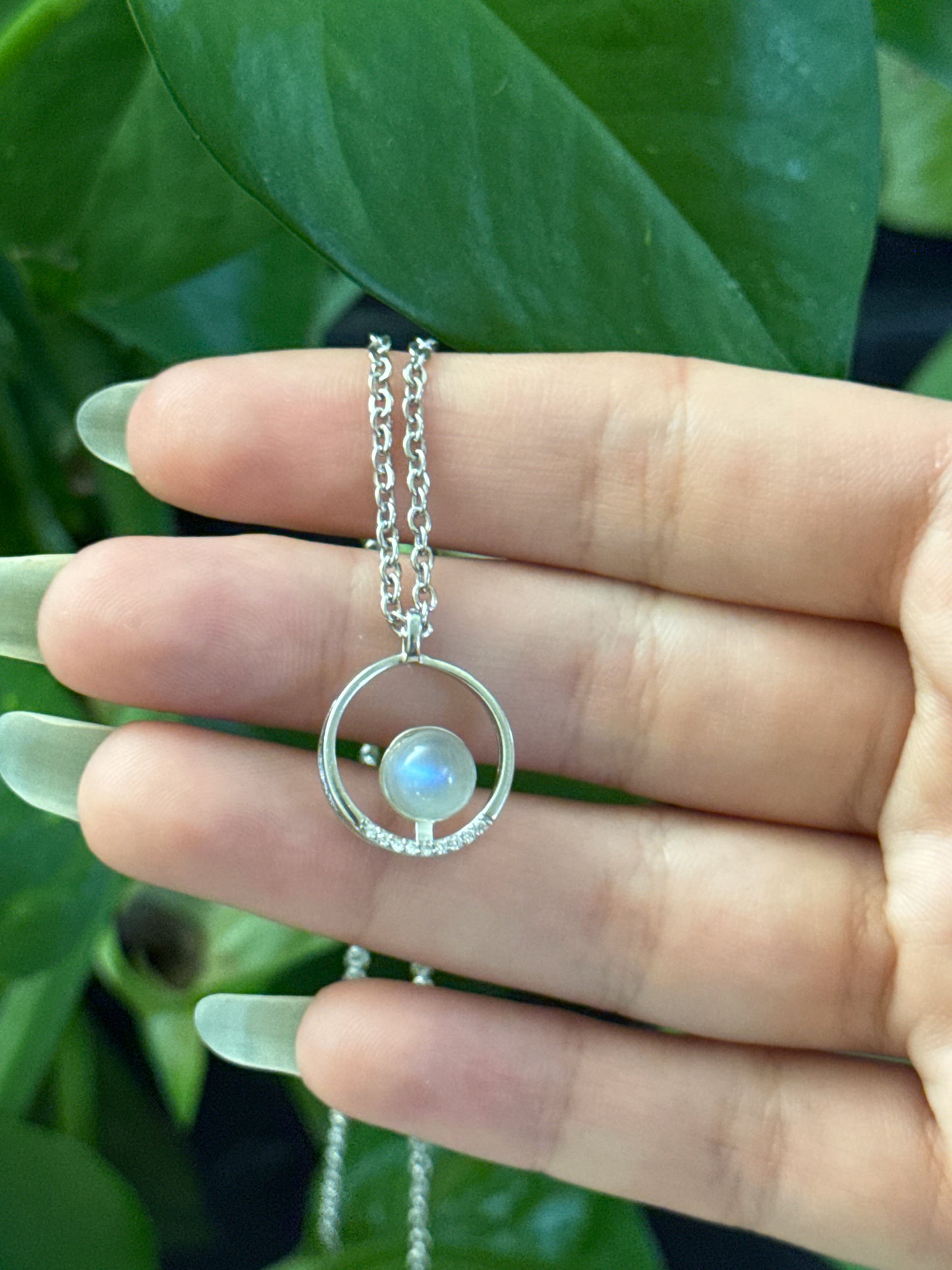 Moonstone Circular Necklace