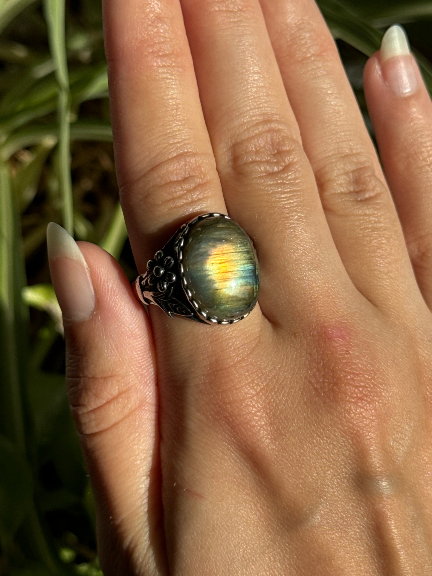 Sunset Labradorite Adjustable Ring | You Pick