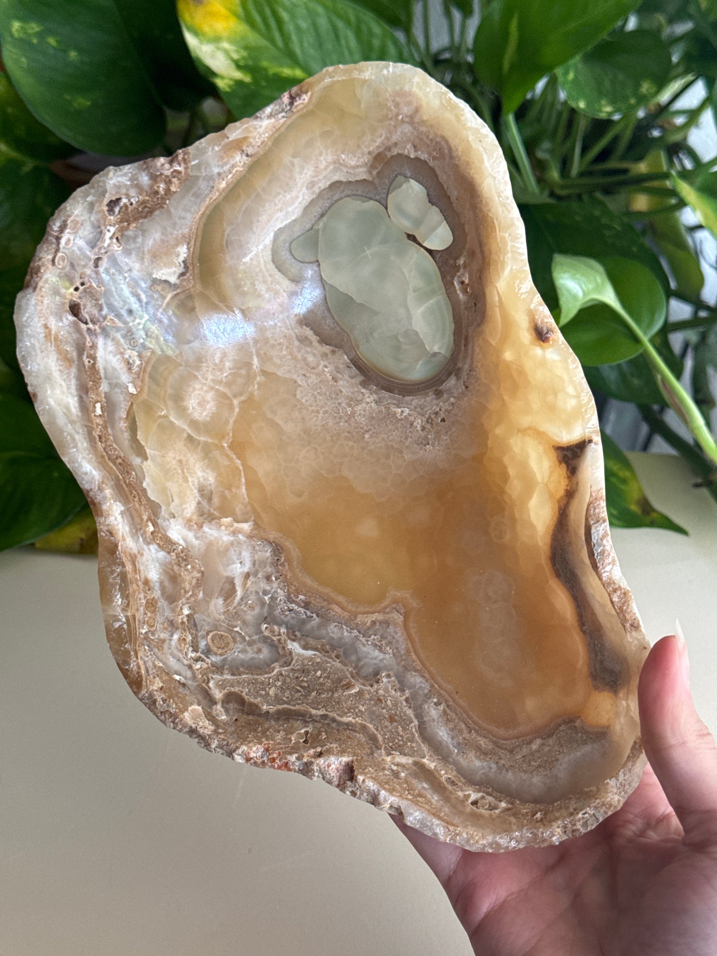 Large Chocolate Calcite Bowl