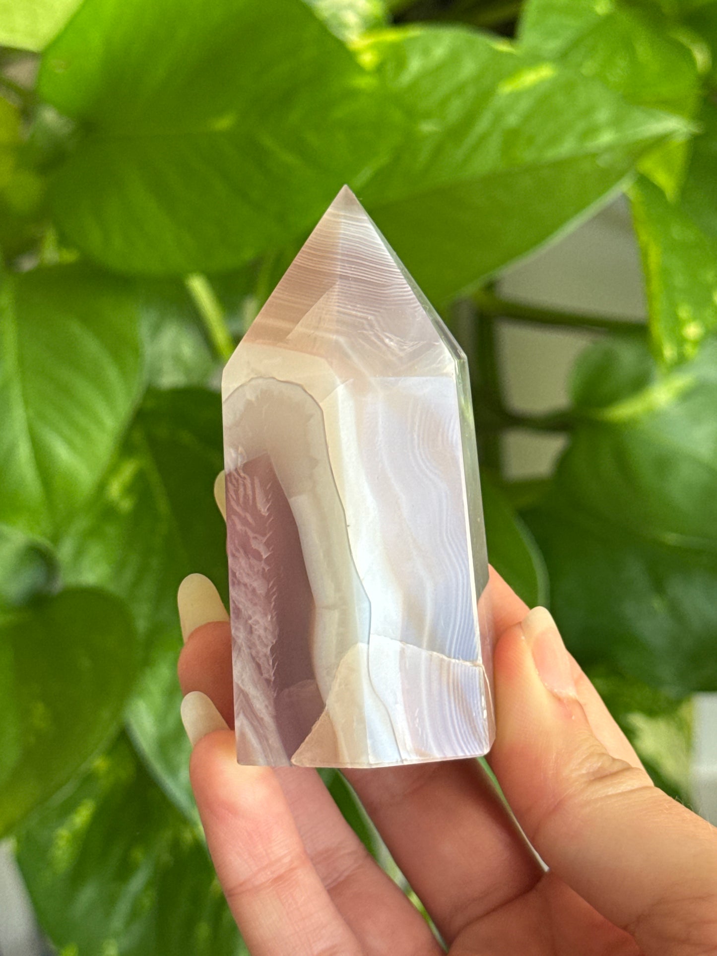 Pink Dyed Jelly Agate Tower