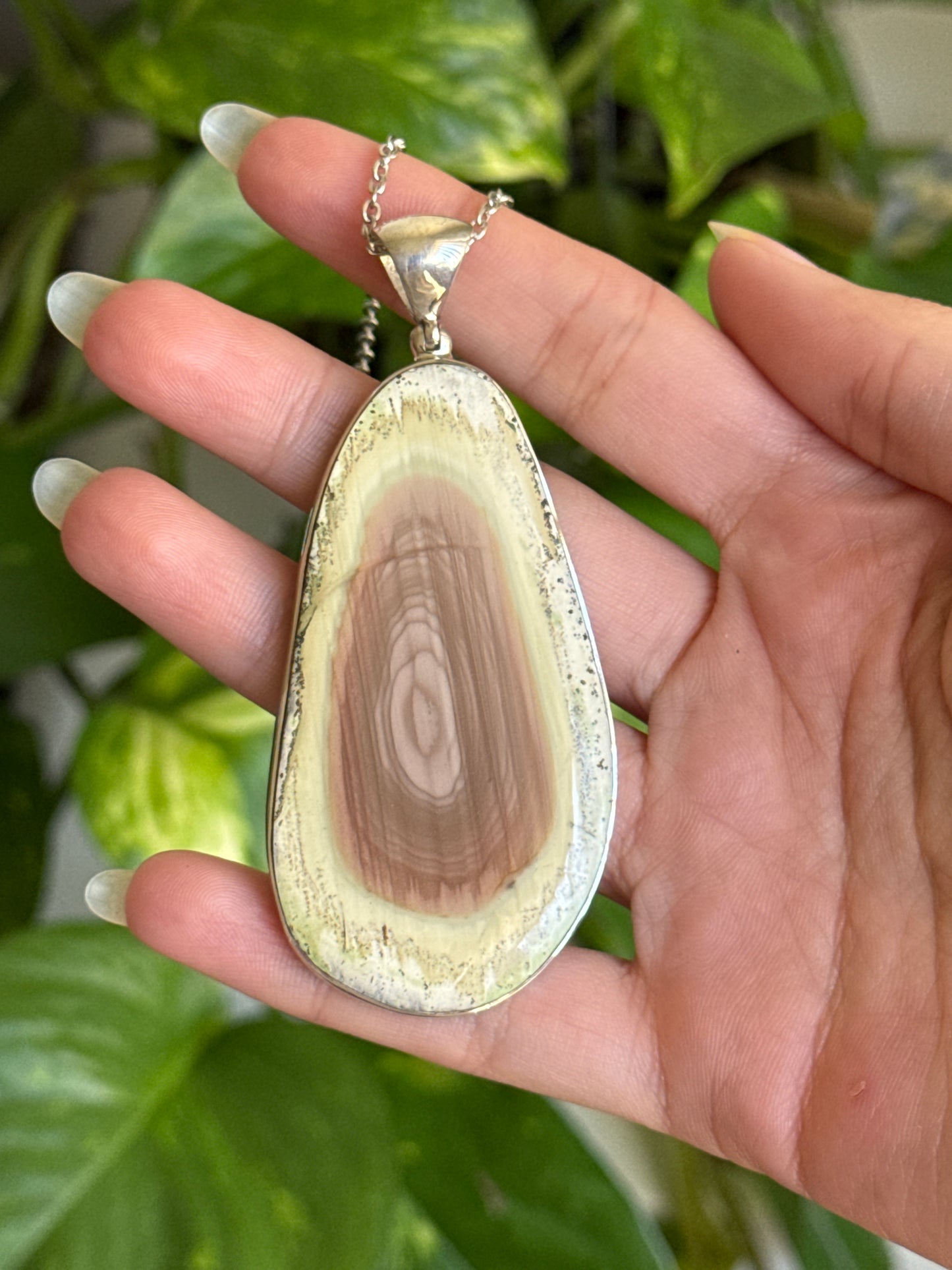 Imperial Jasper Statement 925 Sterling Silver Necklace
