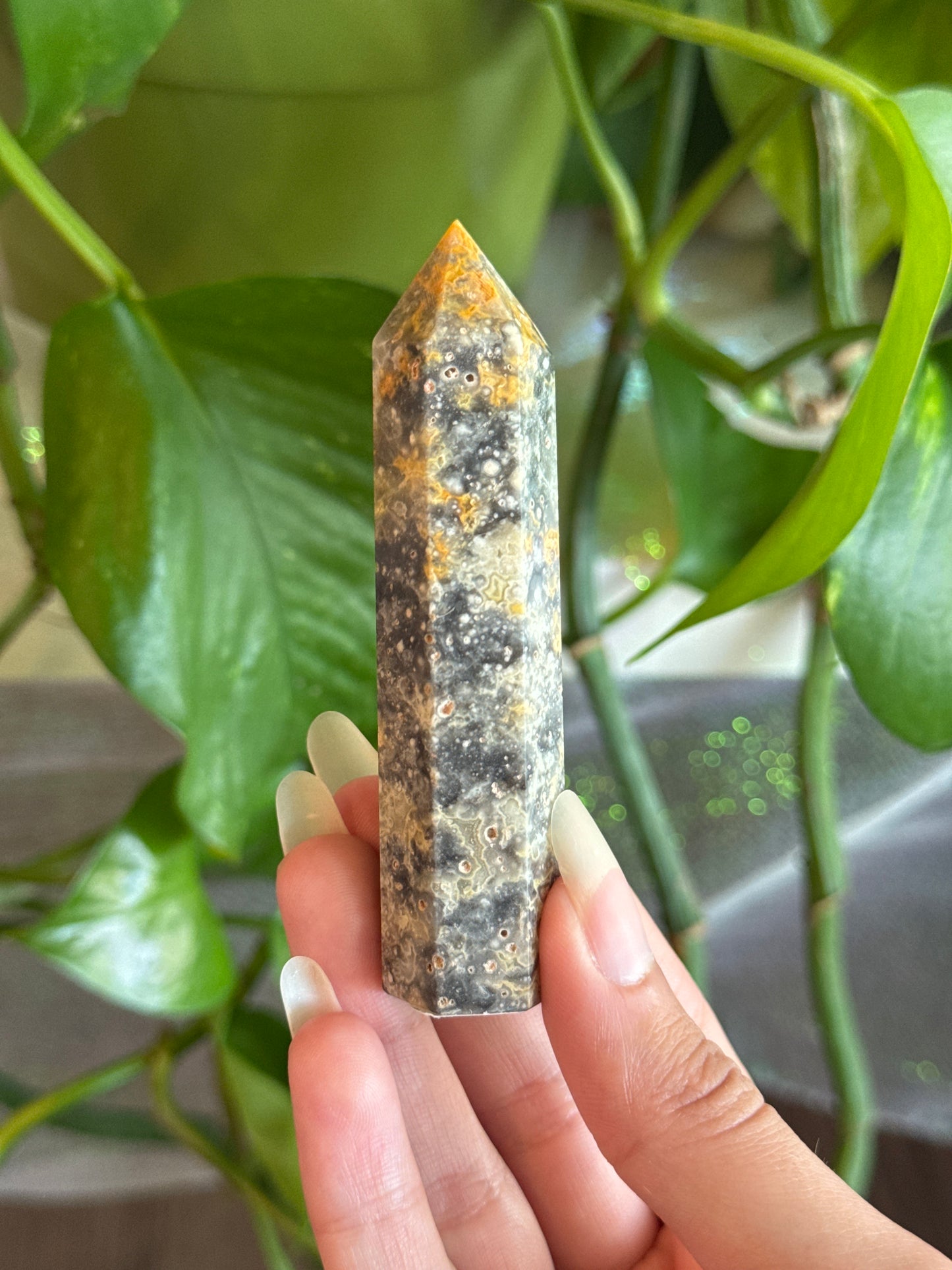 Unique Banded Bumble Bee Jasper Tower