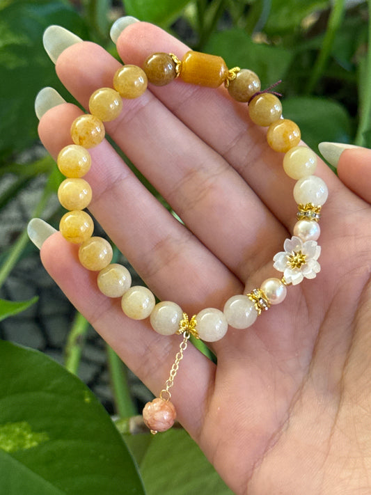 Golden Healer Flower Bracelet