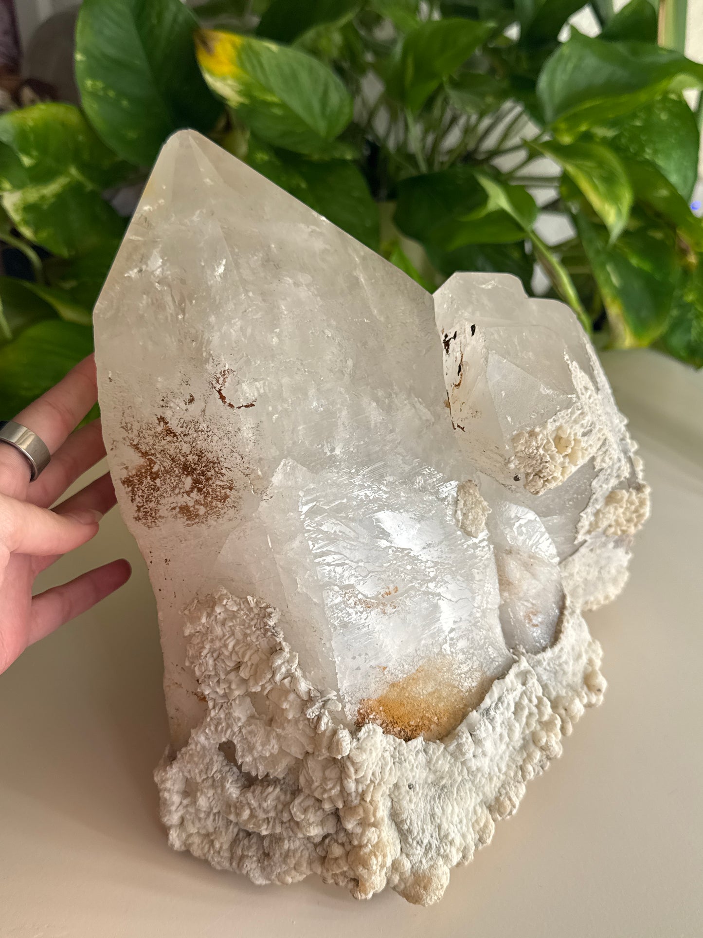 HUGE Quartz Specimen with Calcite