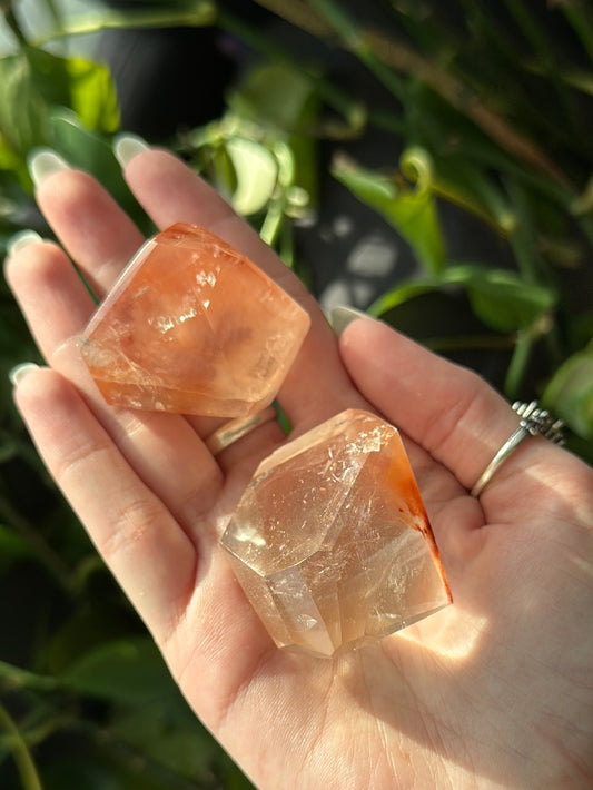 Clear Hematite Quartz Freeform