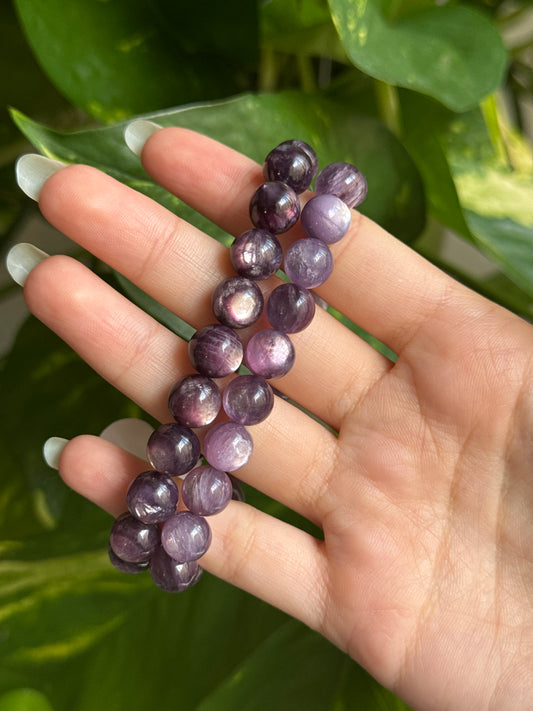 Gem Lepidolite Flashy Bracelet