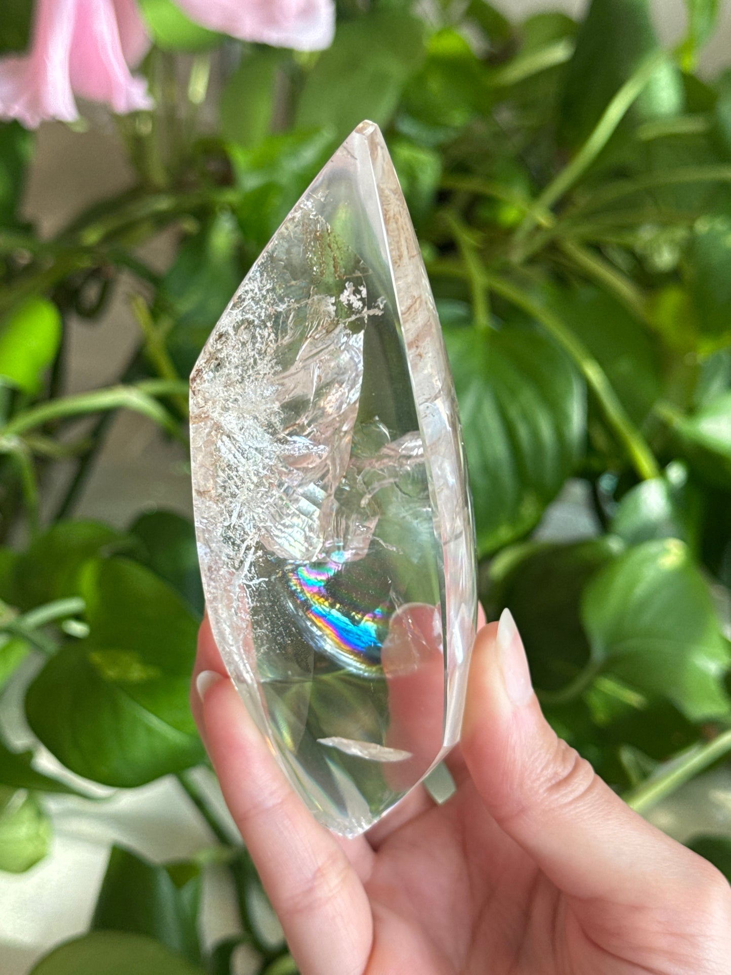 Rainbow Filled Clear Quartz Freeform A