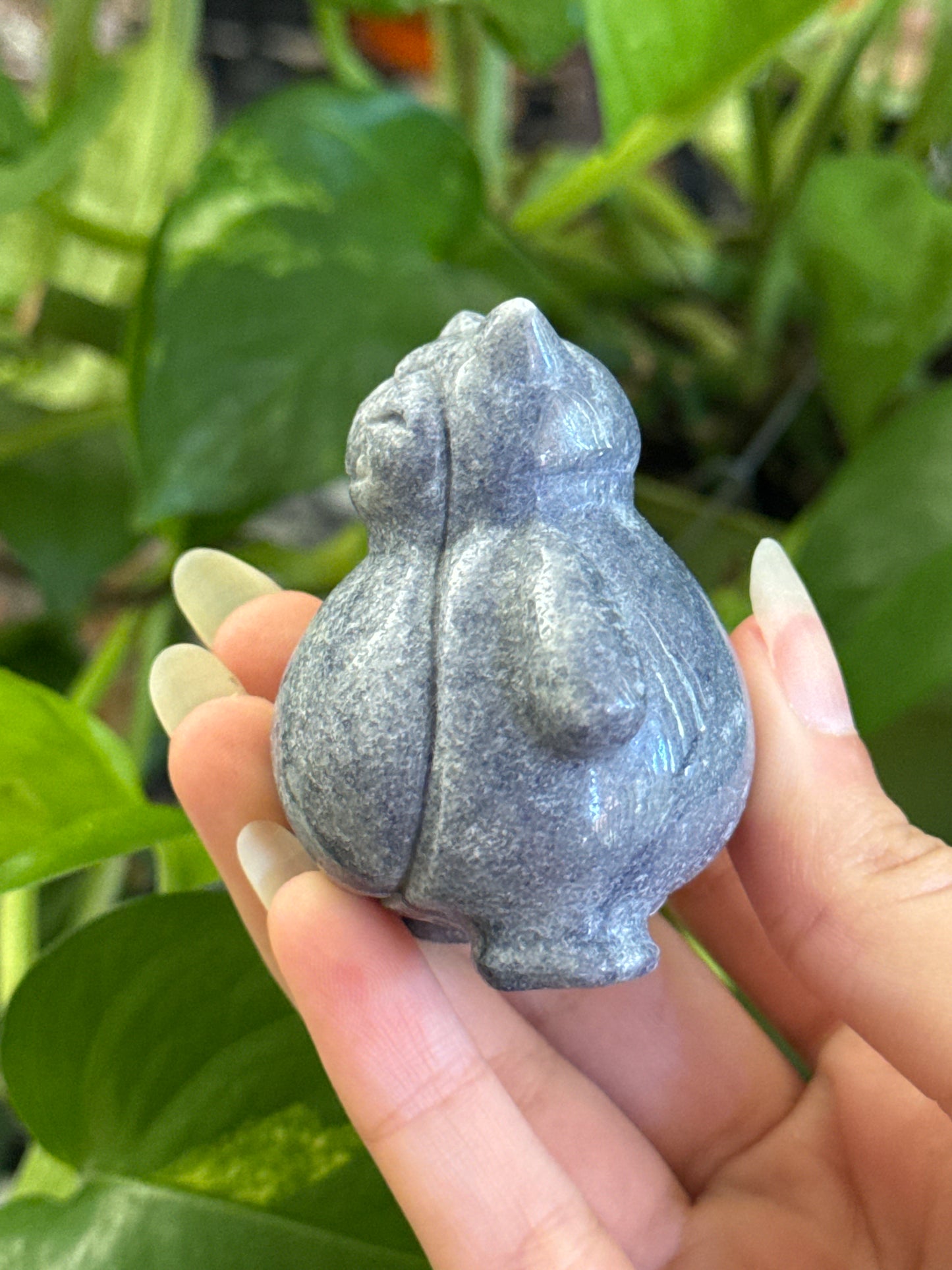 Blue Aventurine Chubby Snorlax (self standing)