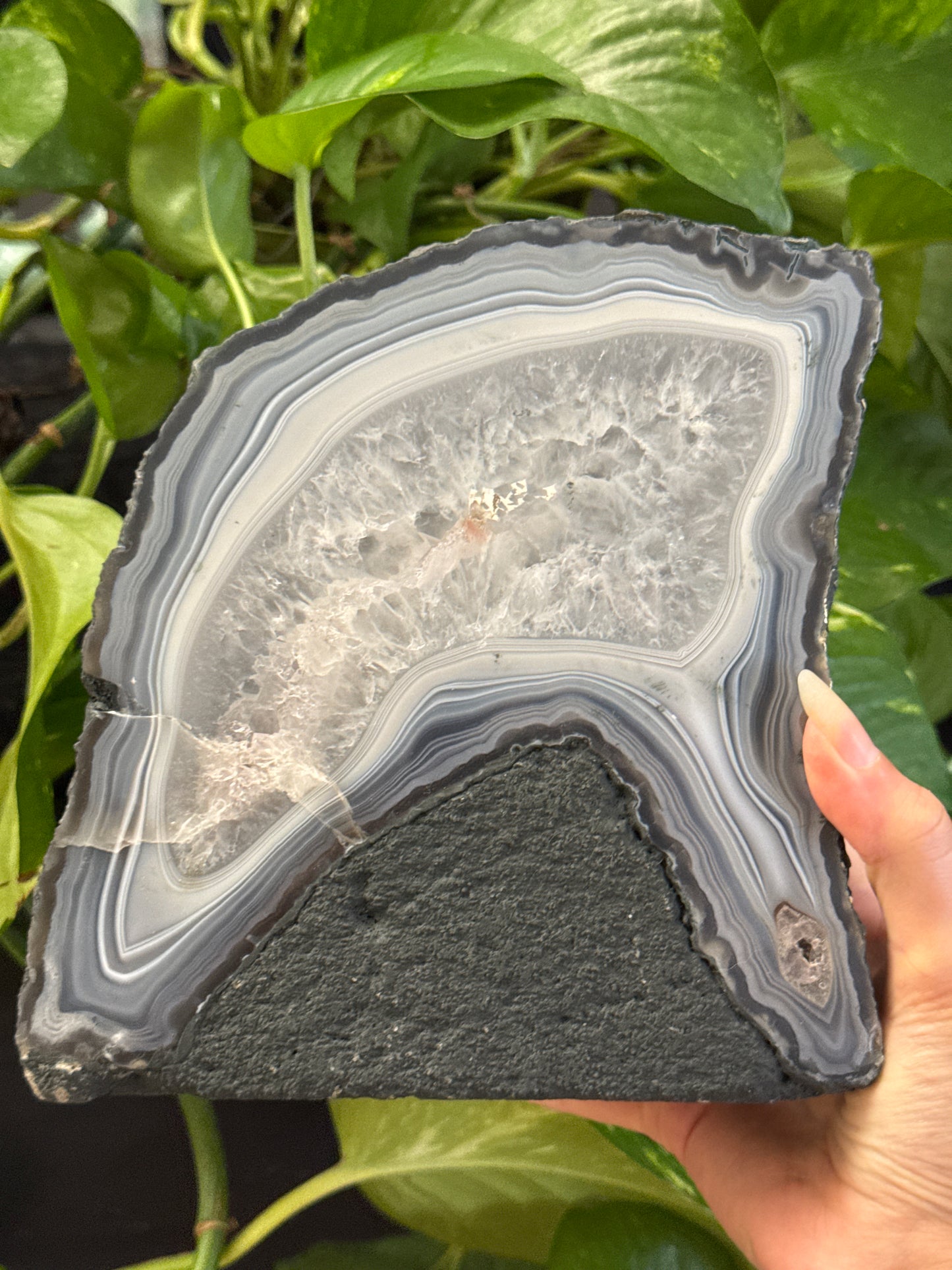 Large Banded Agate & Quartz Cathedral Freeform