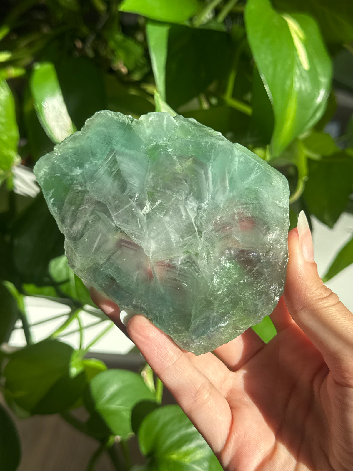 Fluorite Slab with Rainbows