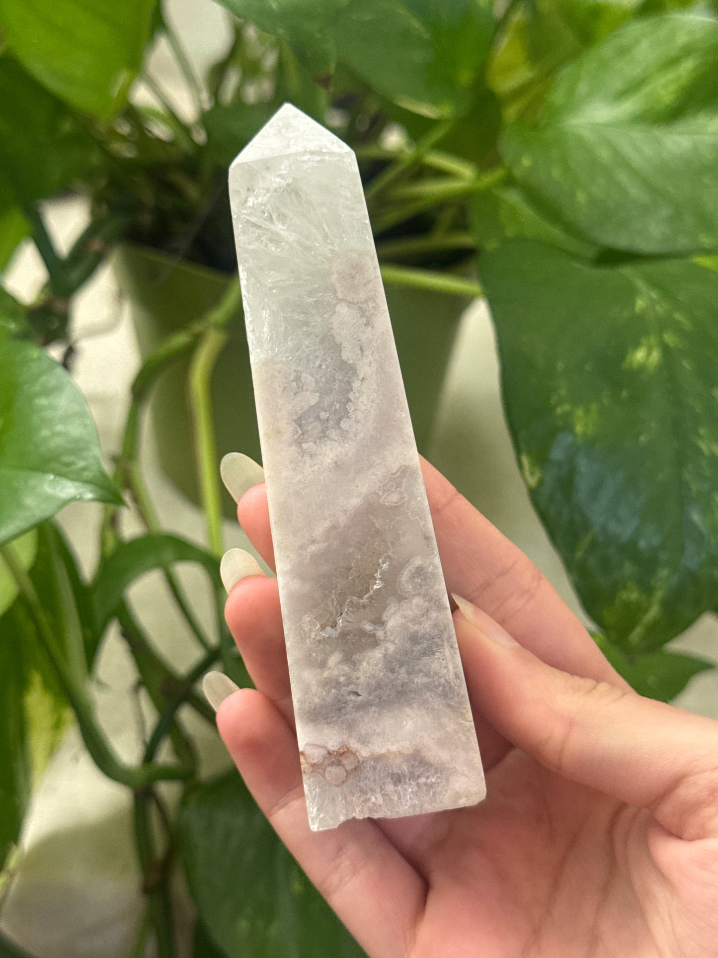 Dreamy Pink Amethyst and Prasiolite Tower