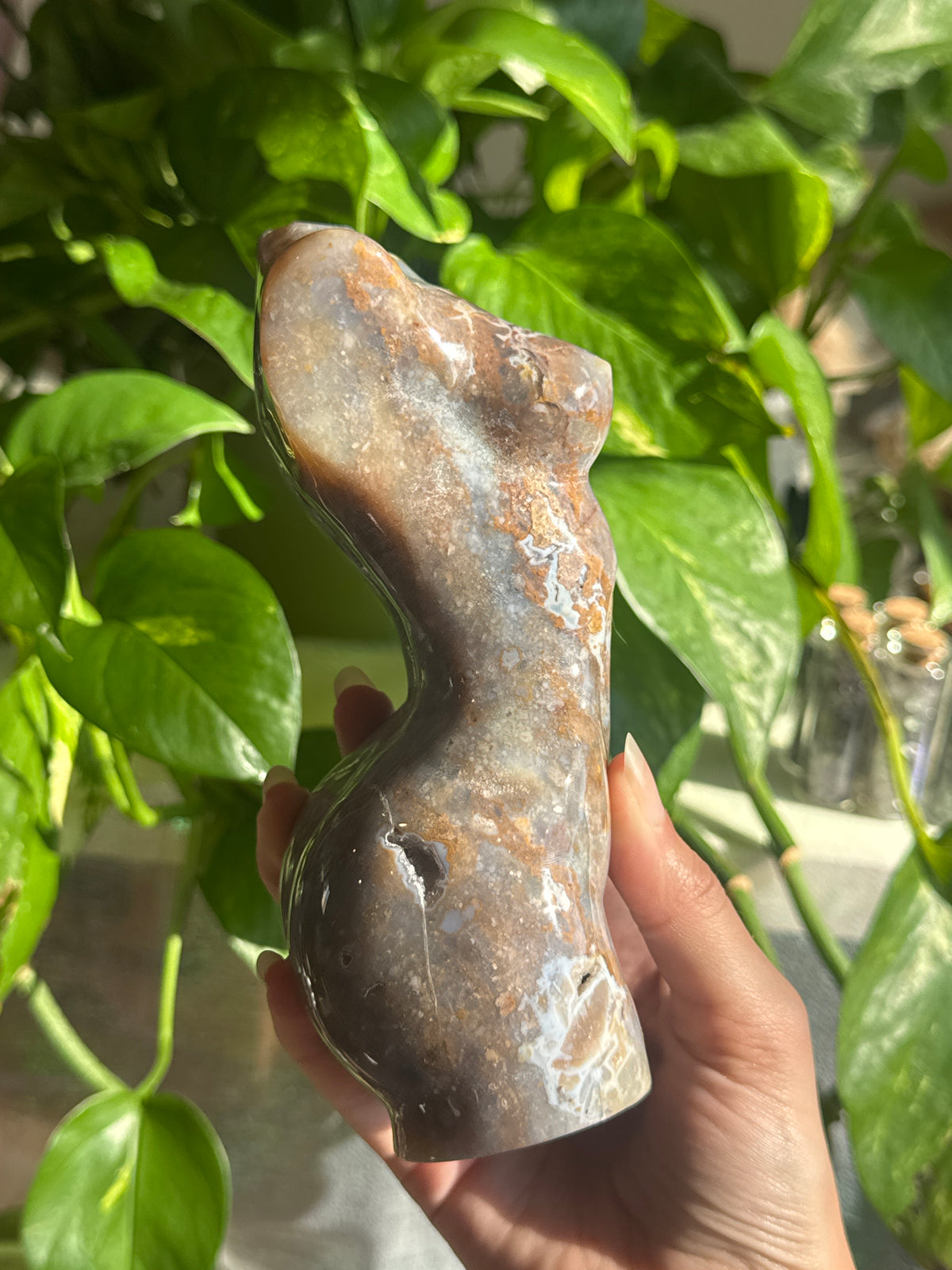 Unique Large Sea Jasper Goddess Body