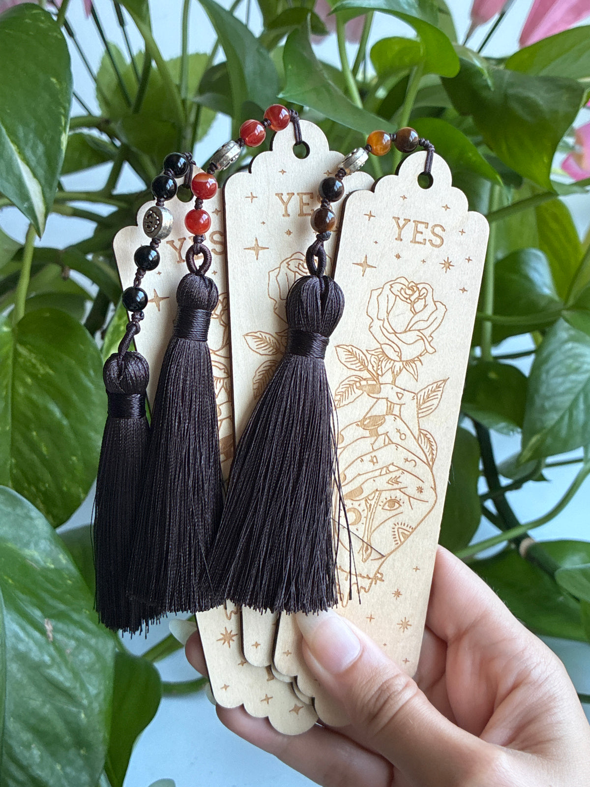 Rose Hand Wood Bookmark | You Pick Material
