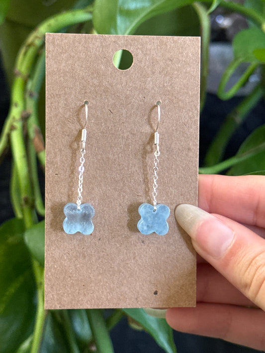 Aquamarine Clover Earring Earrings