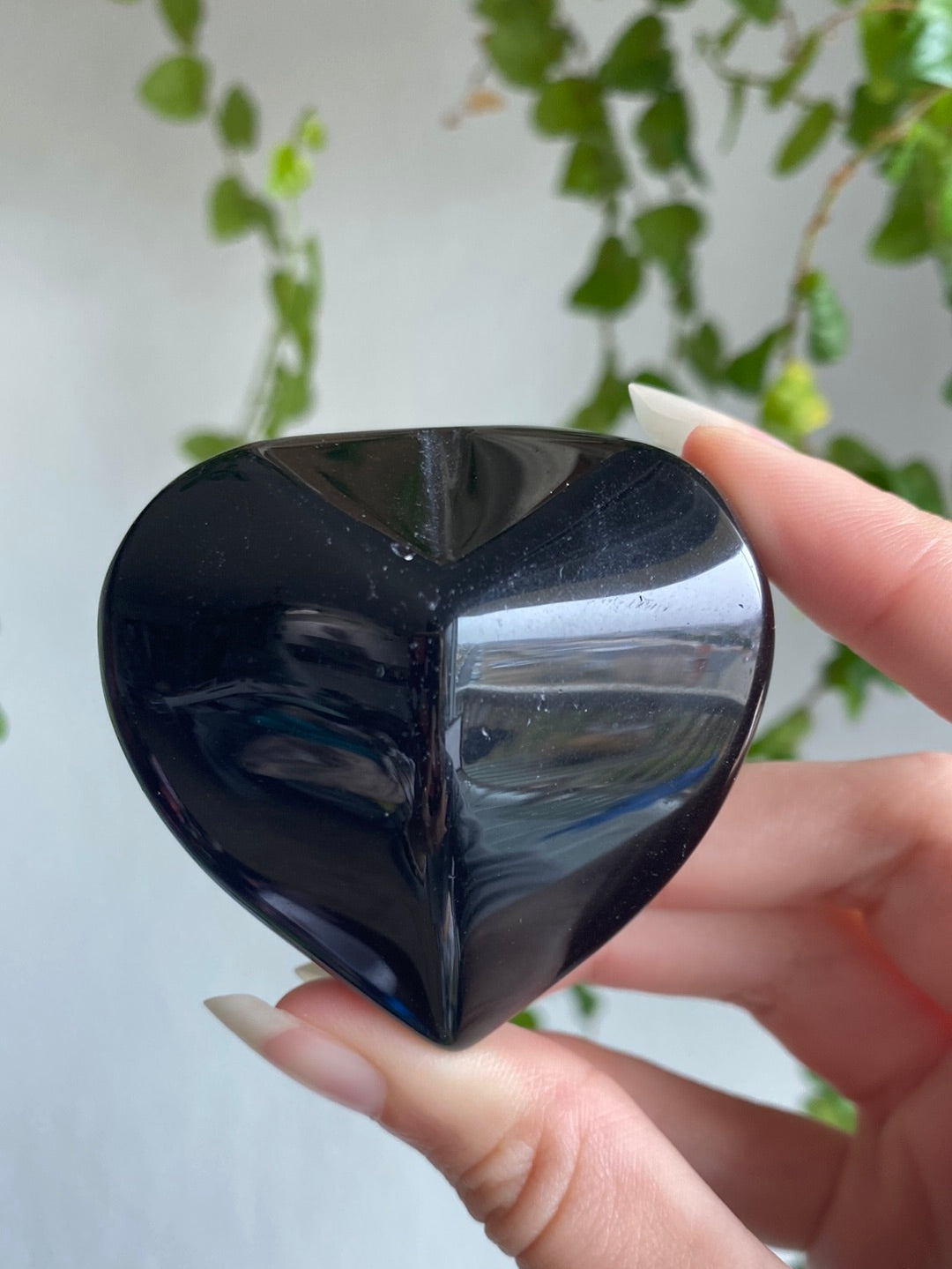 Rainbow Obsidian Faceted Heart