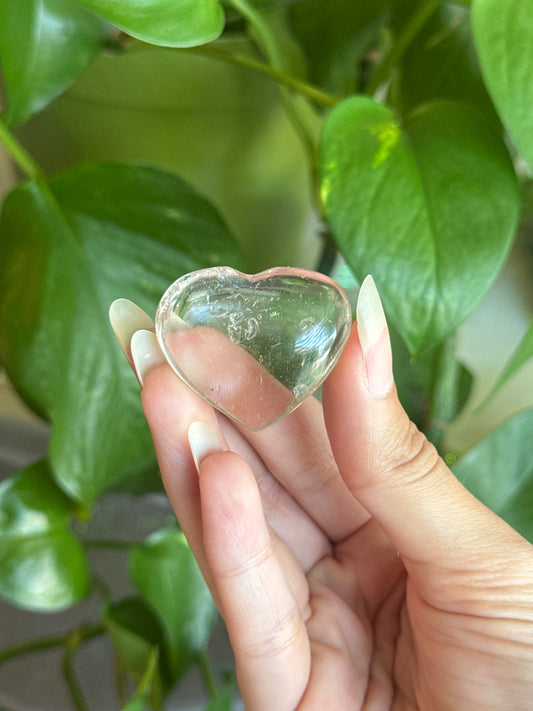 Brazilian Clear Quartz Heart
