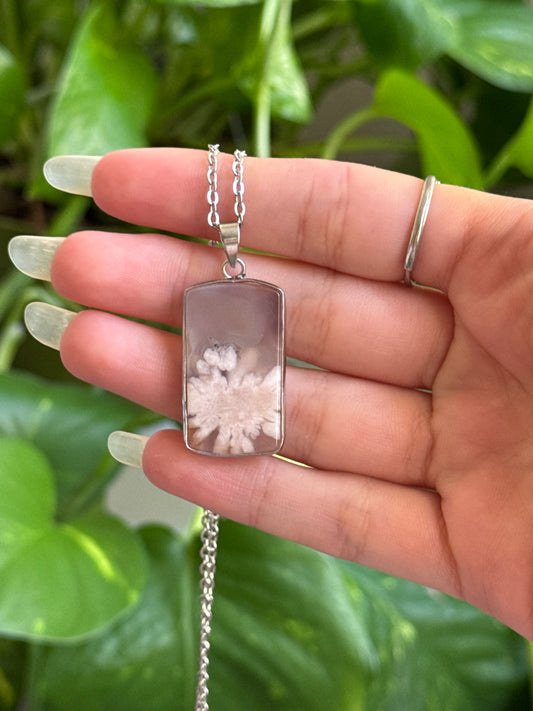 Flower Agate Necklace B