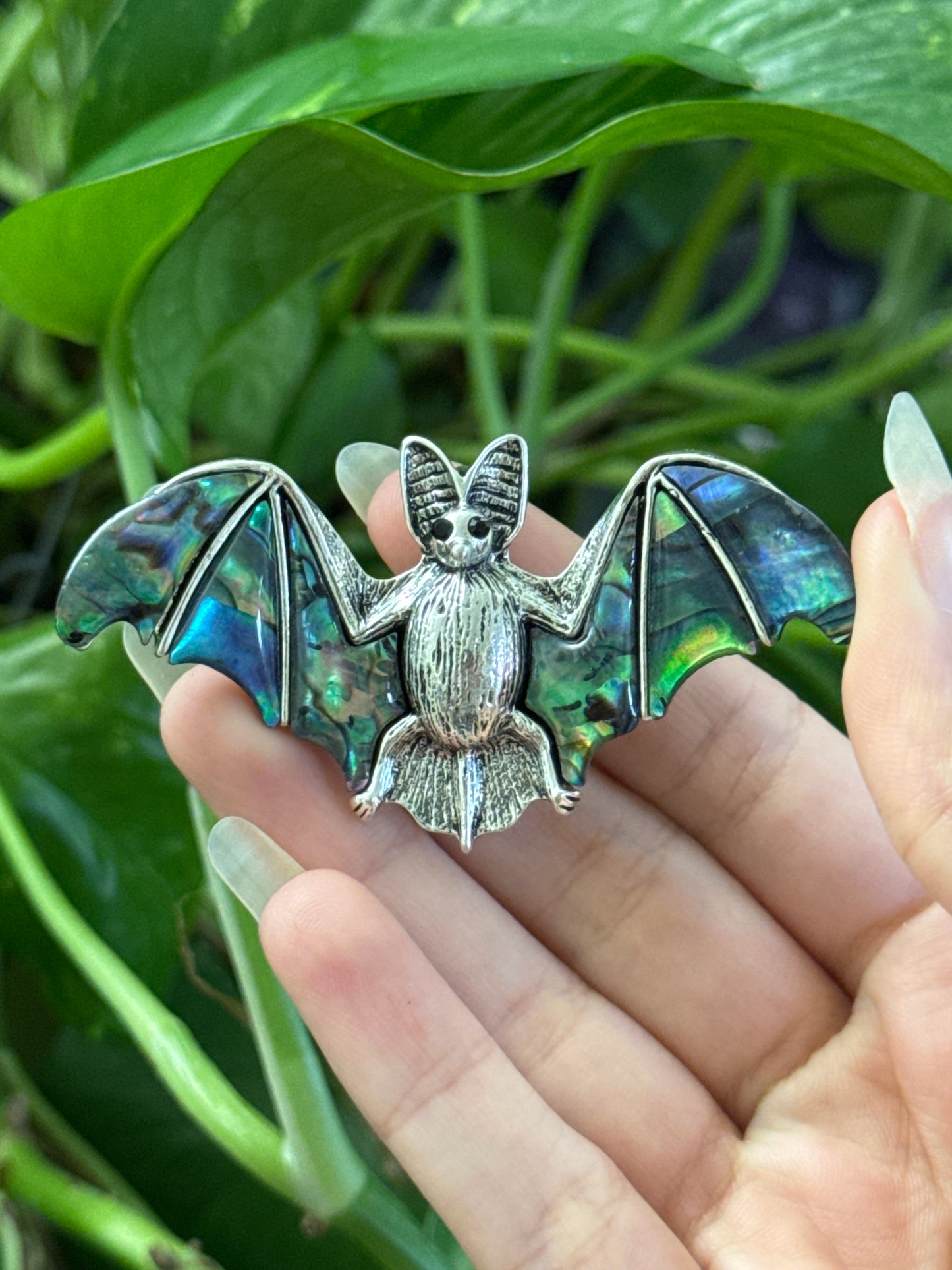 Abalone Inlay Bat Pin