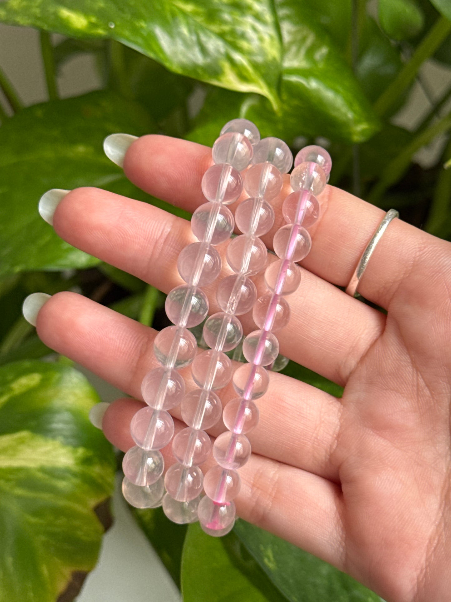 Star Ice Rose Quartz Bracelet