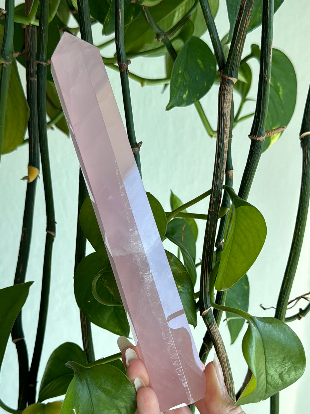 A. Gemmy Pink Rose Quartz Tower