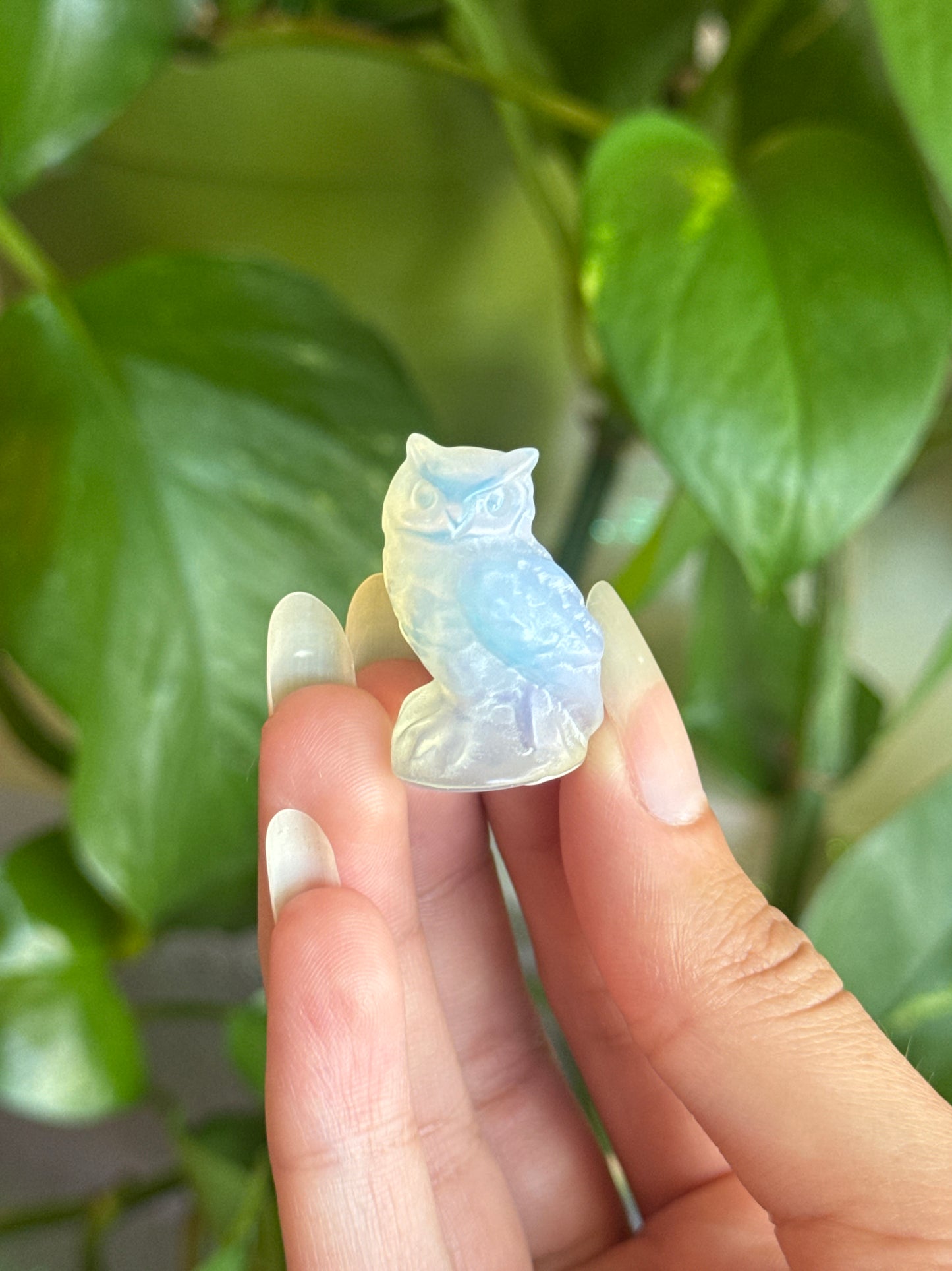 Opalite Owl Carving