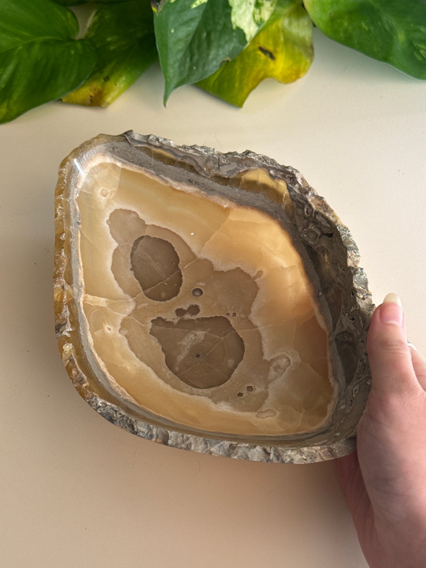 Large Chocolate Calcite Bowl B