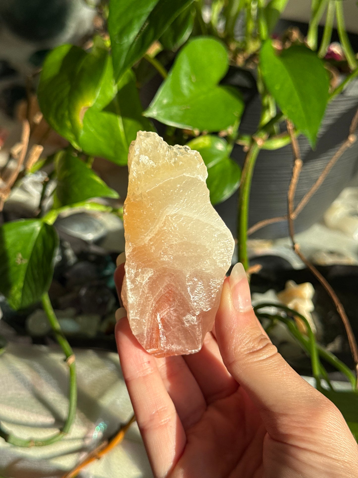 Peachy Banded Tri-Color Mexican Calcite B