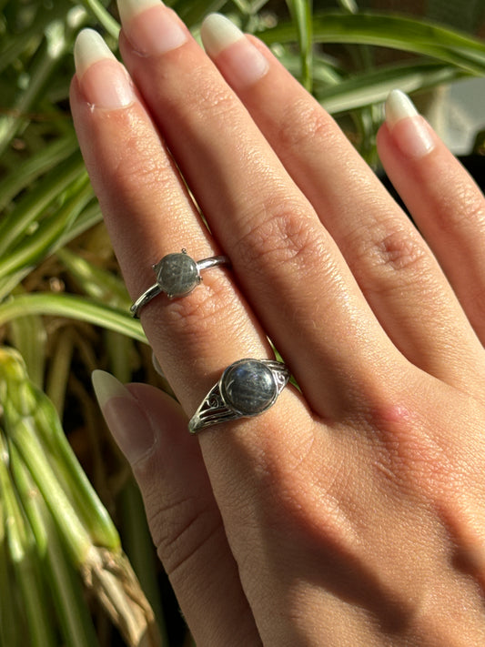 Cobalt Blue Labradorite Adjustable Ring | You Pick