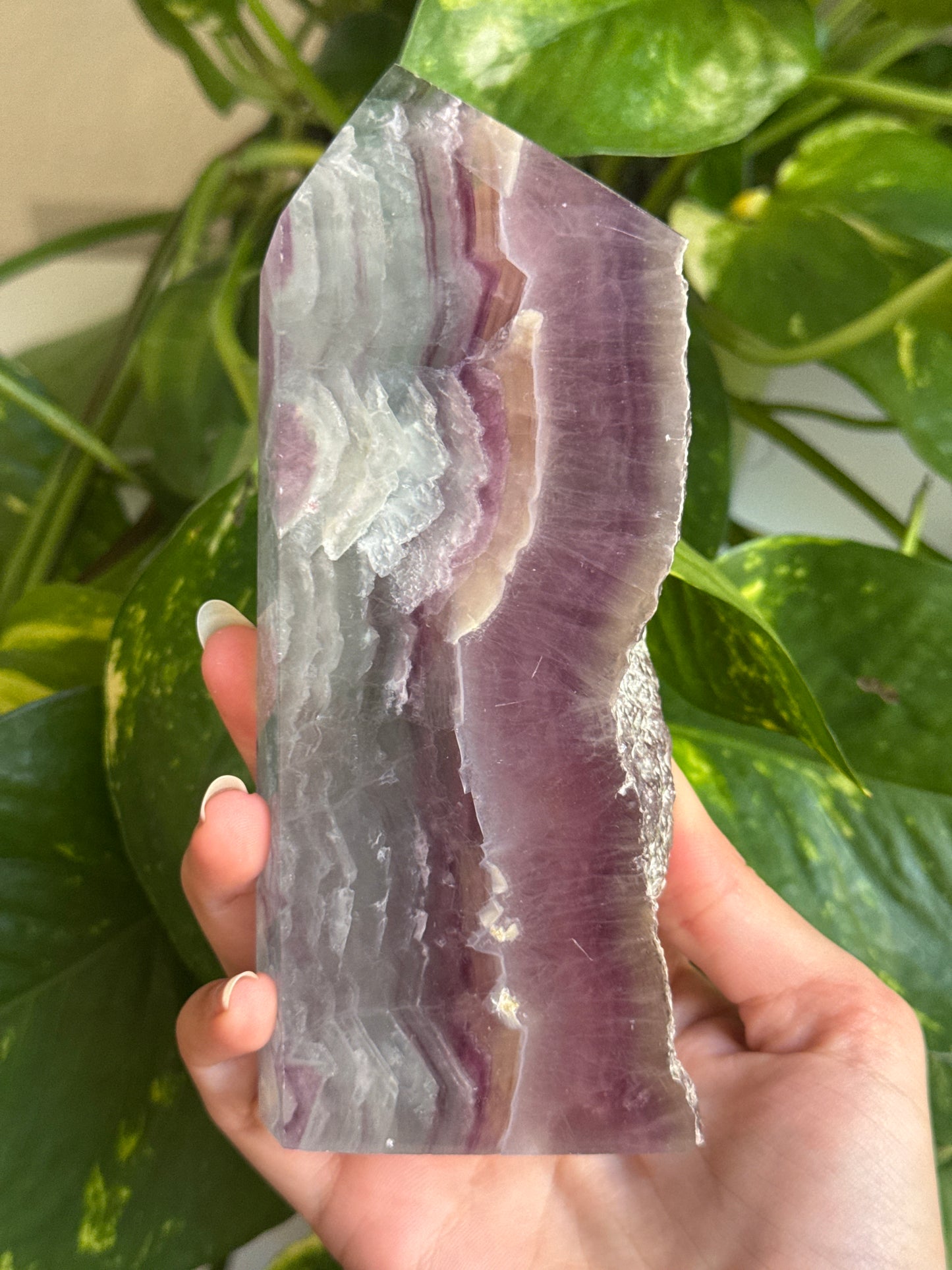 Large Candy Fluorite Tower Half Raw