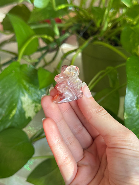 Fire Quartz Fairy Carving