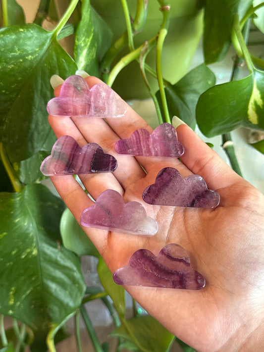 Magenta Fluorite Cloud Carving