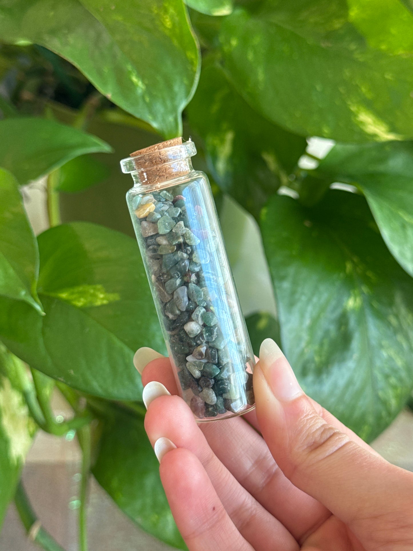 Large Crystal Chip Bottle | You Pick Material