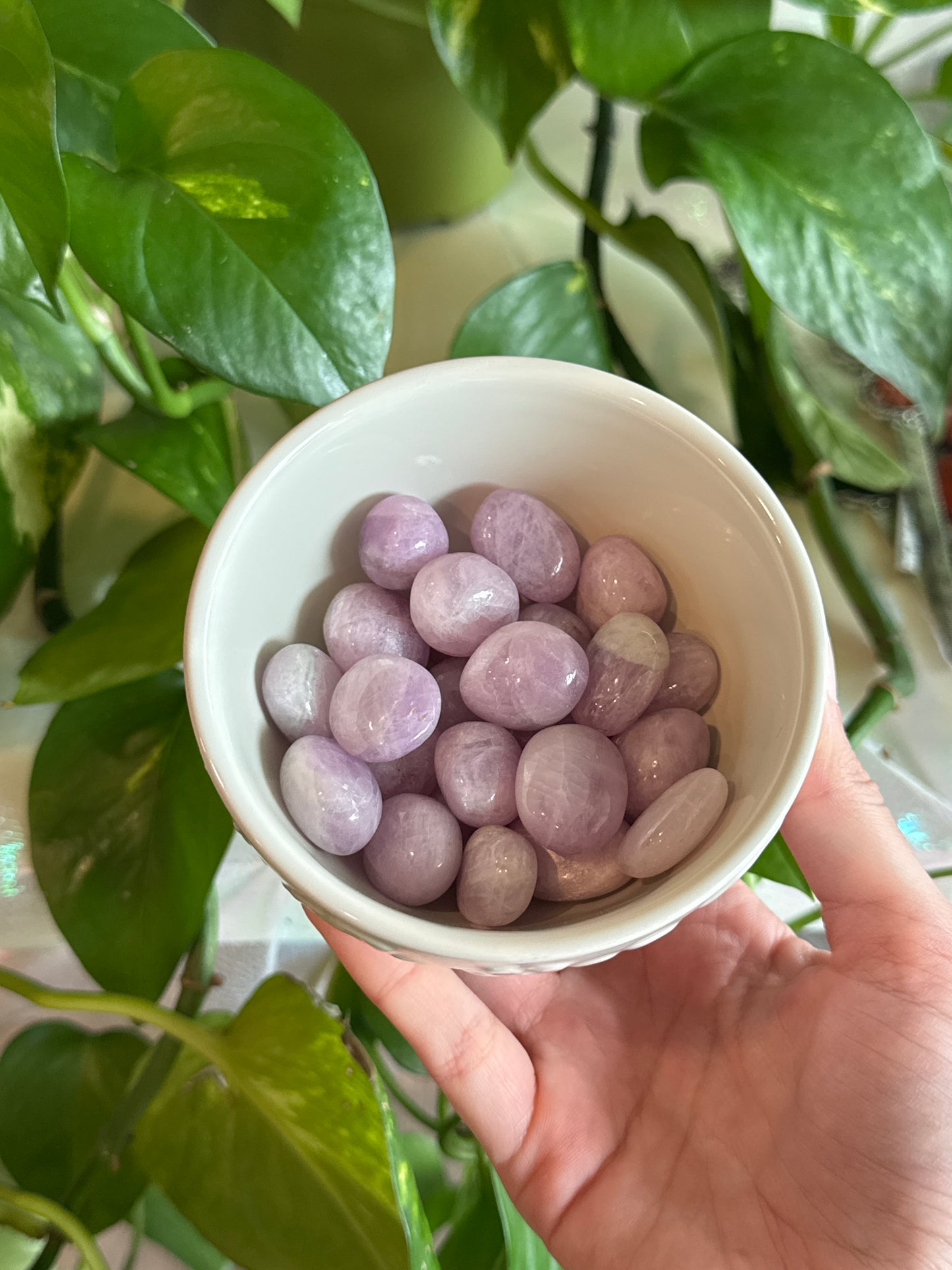 Kunzite Cats Eye Sheen Tumble