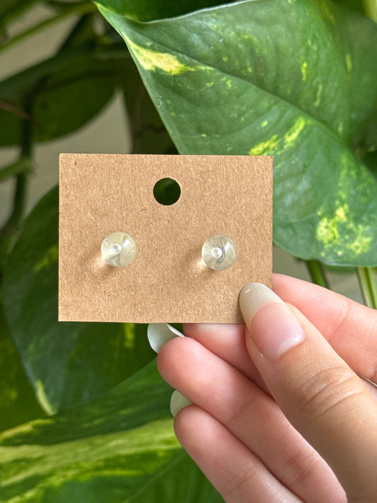 Clear Quartz Stud Earrings