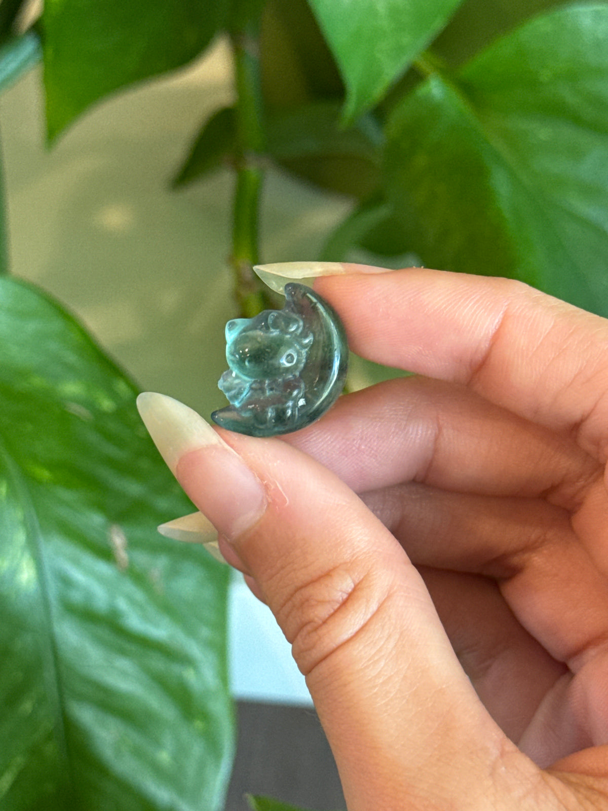 Fluorite Fairy Hello Kitty on Crescent Moon