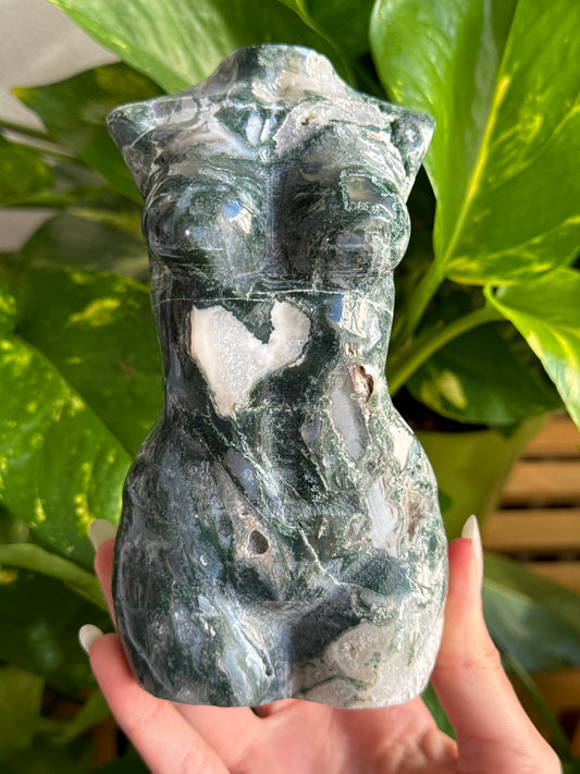 Moss Agate Goddess Body