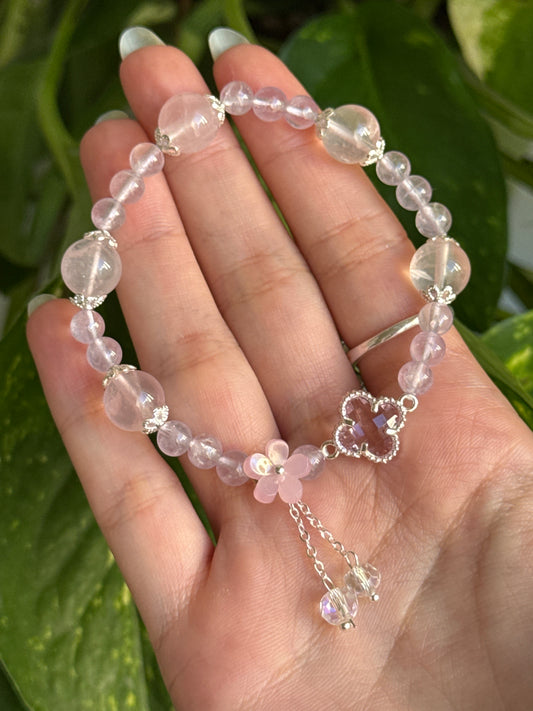 Rose Quartz & Lavender Amethyst Bracelet