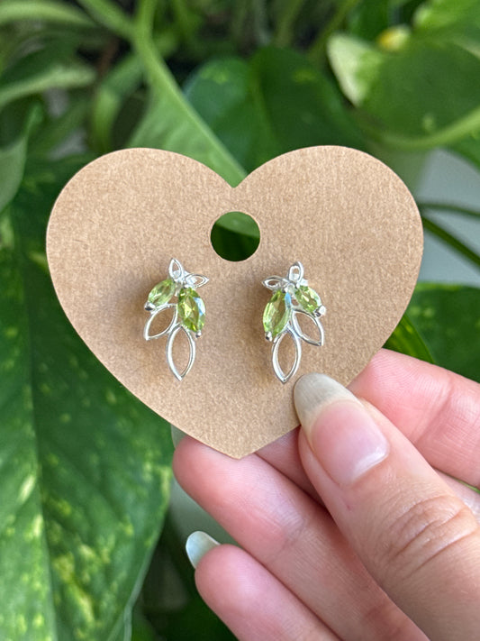 Peridot Vine 925 Sterling Silver Earrings