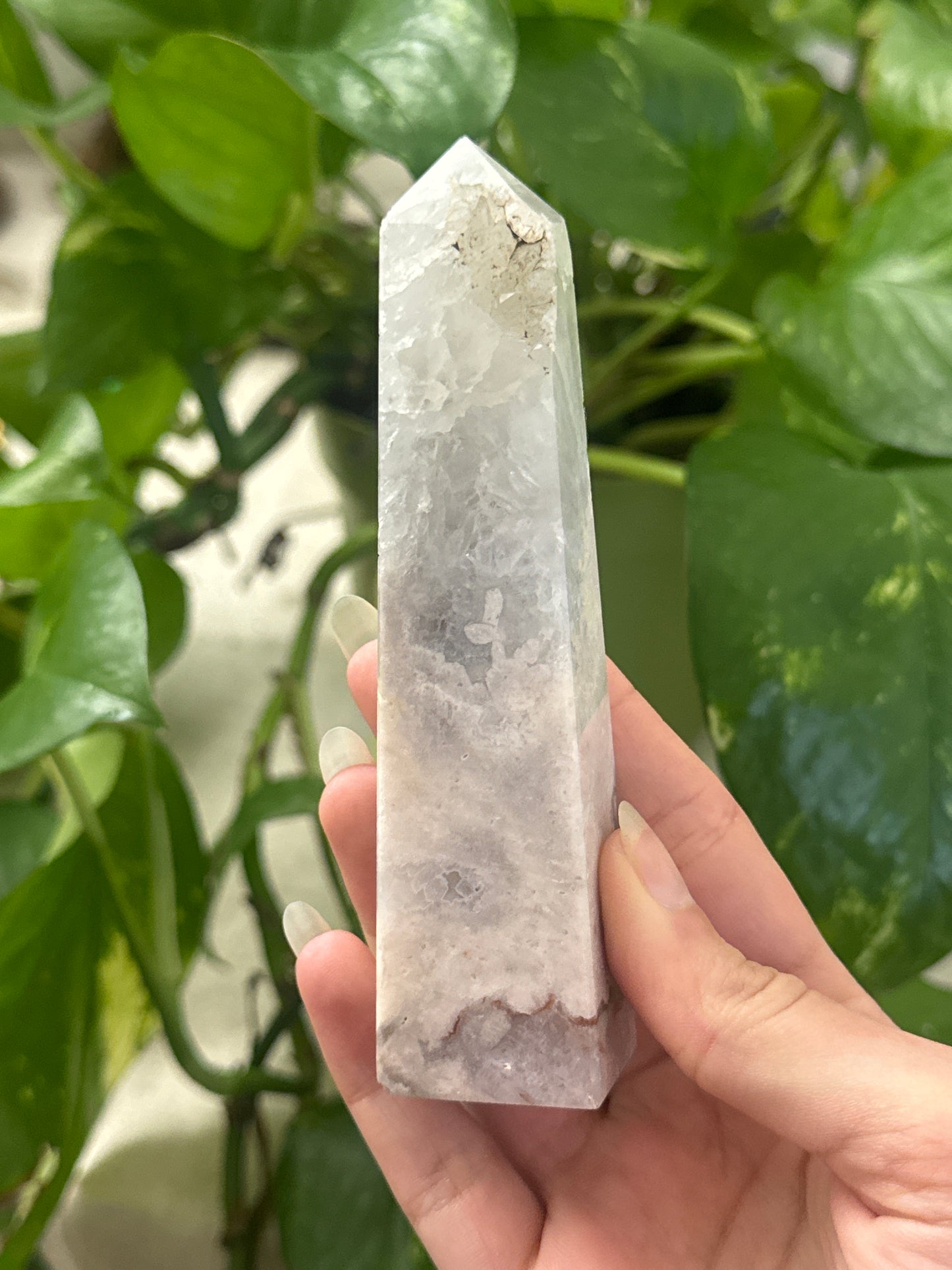 Dreamy Pink Amethyst and Prasiolite Tower