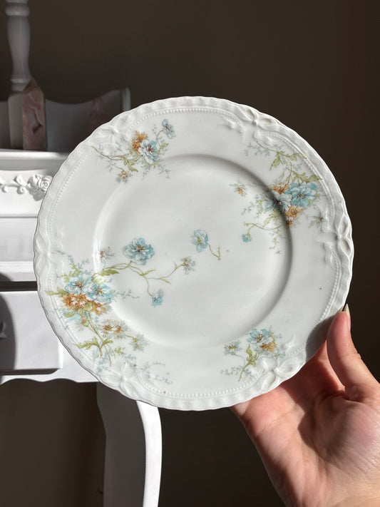 Large Blue Roses Plate