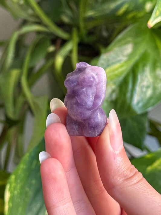 Lepidolite Mini Pregnant Goddess