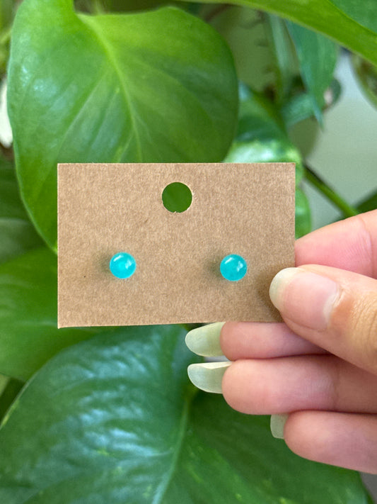 Gemmy Amazonite Stud Earrings