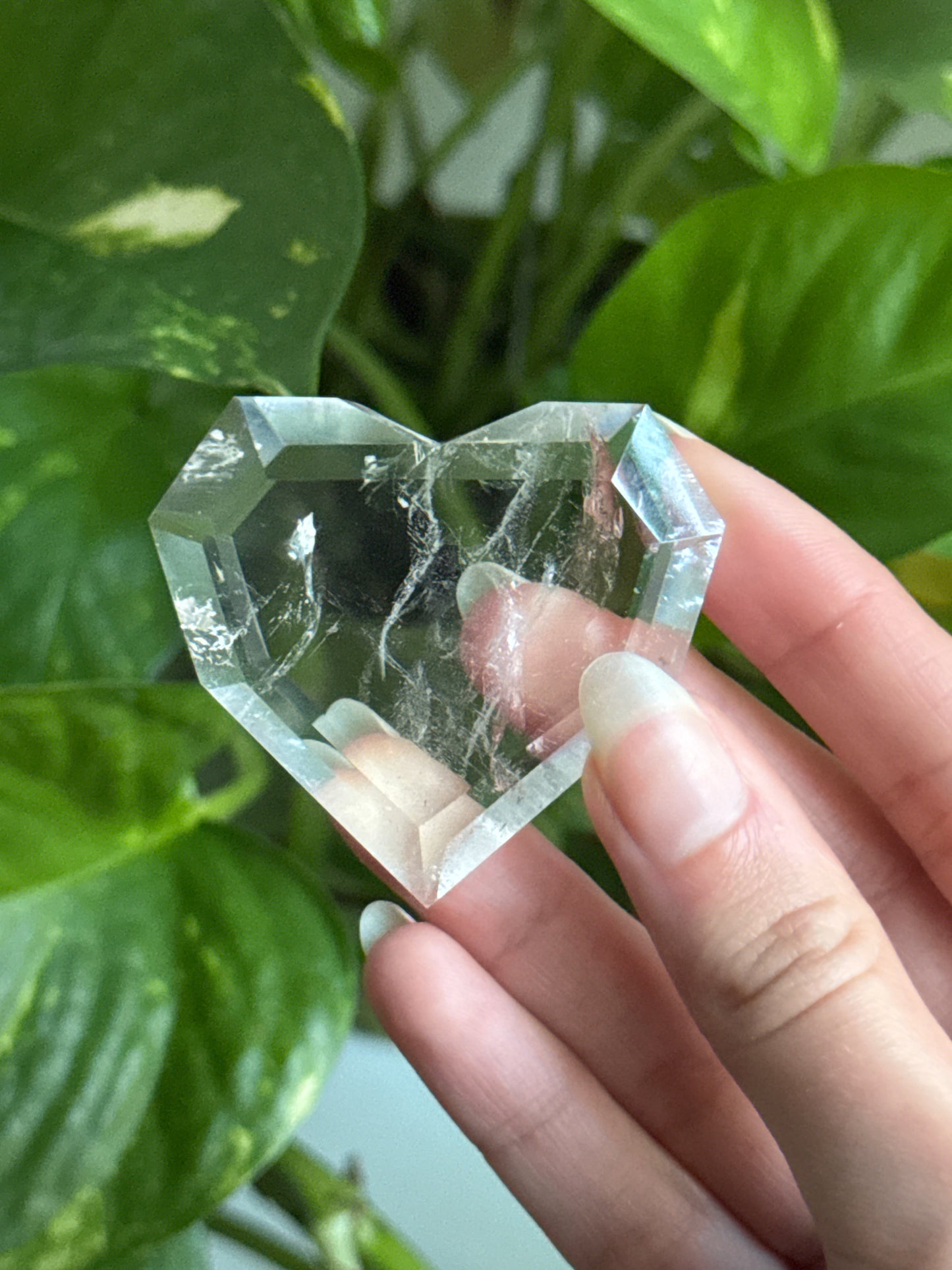 High Grade Clear Quartz Geometric Heart | You Pick