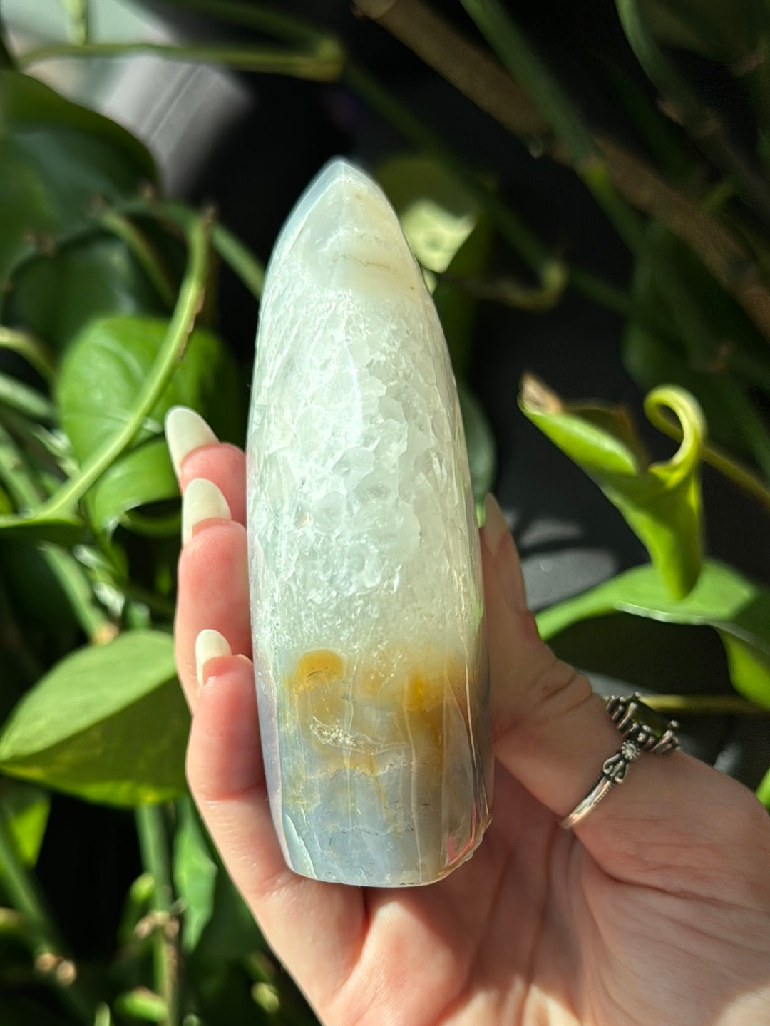 Quartzy Blue Moss Agate Freeform