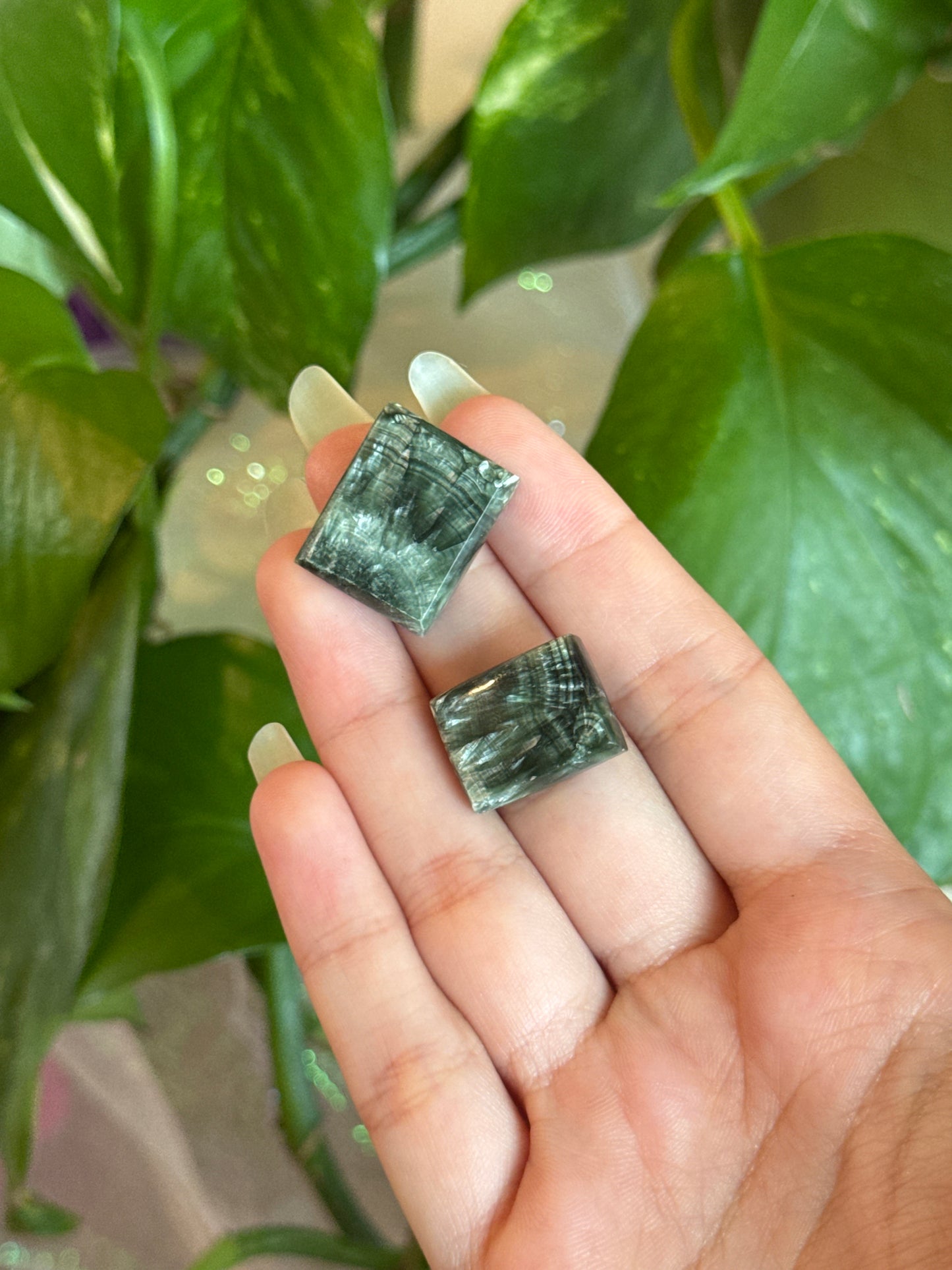 Flashy Serephanite Rectangle