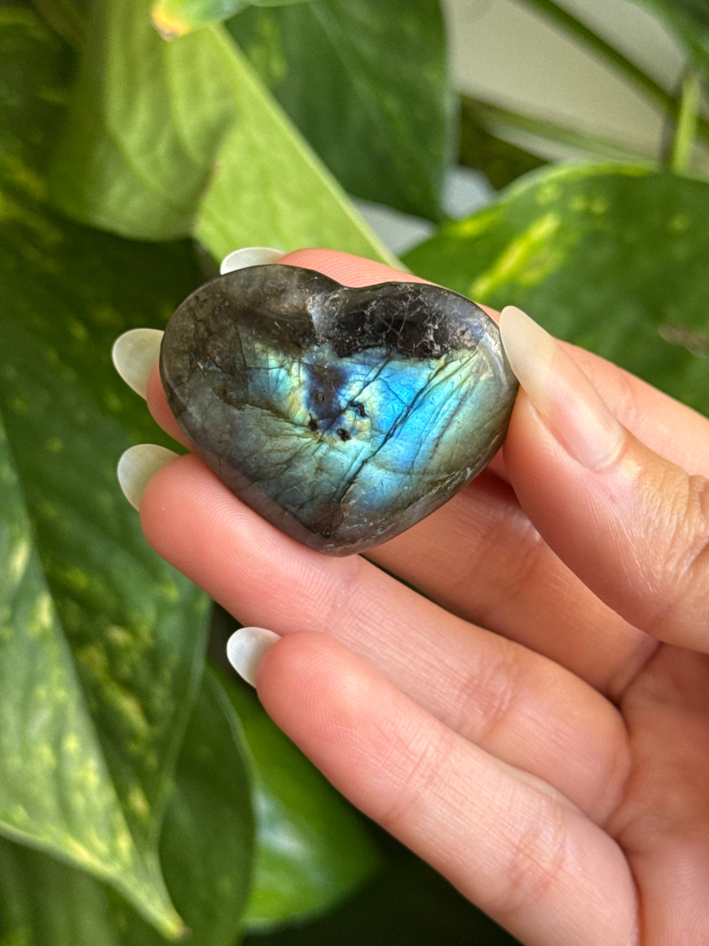 Labradorite Heart