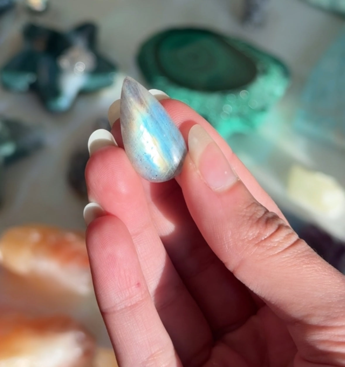 High Grade Labradorite Tear Drop  D