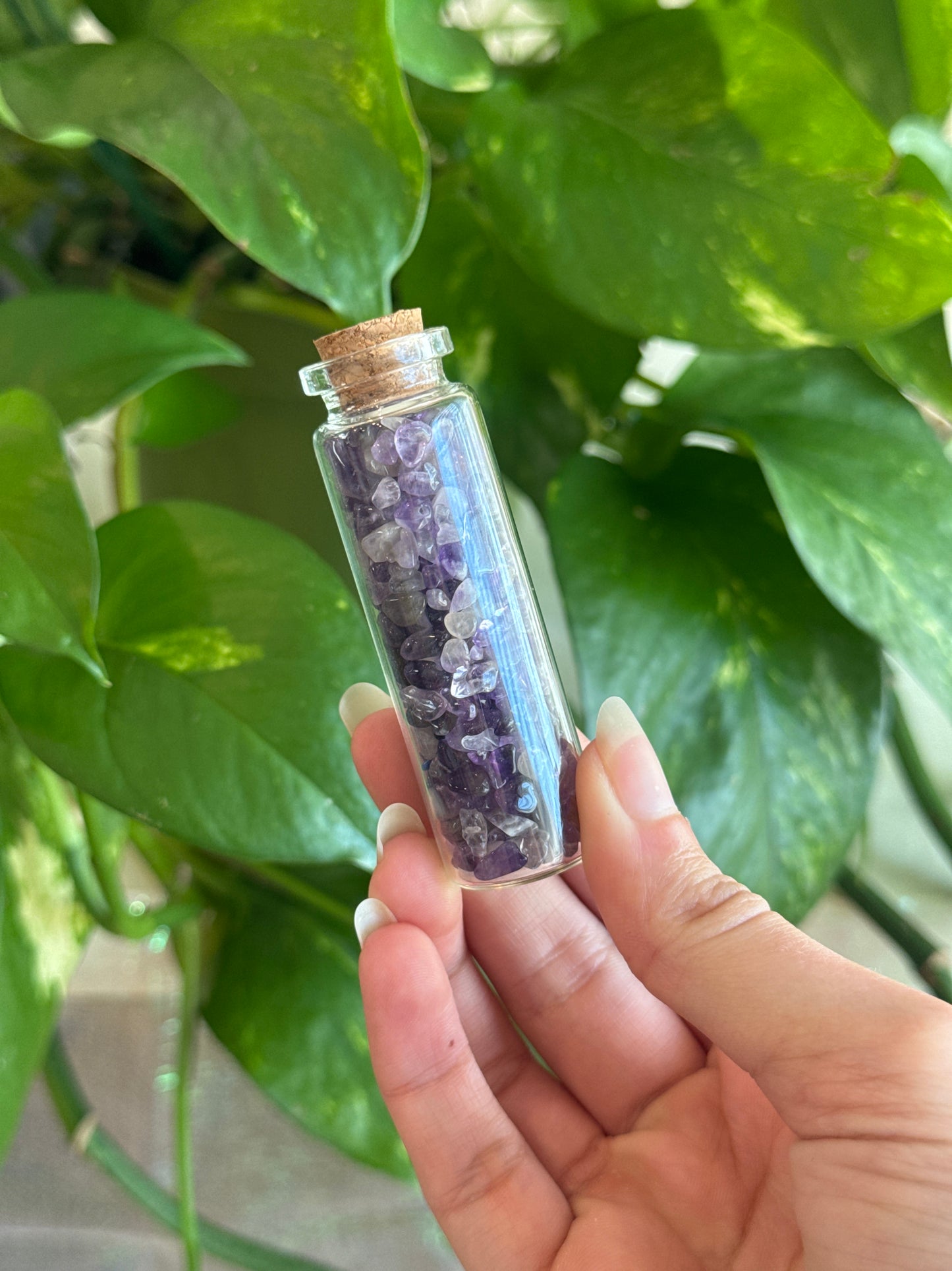 Large Crystal Chip Bottle | You Pick Material