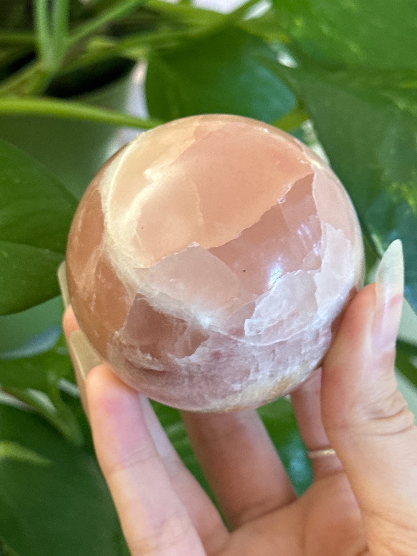 Gemmy Pink Calcite Sphere B